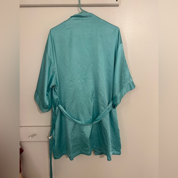 Victoria Secrets Blue Satin Robe - Picture 4 of 6